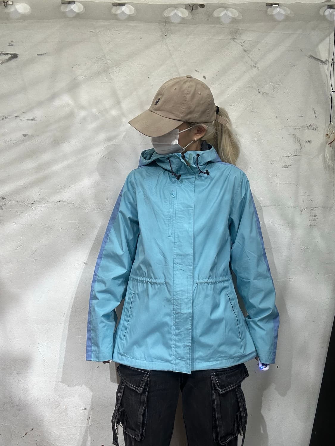 00s 나이키 블루 일본판 후드 바람막이 트랙 자켓 L 상품이미지2