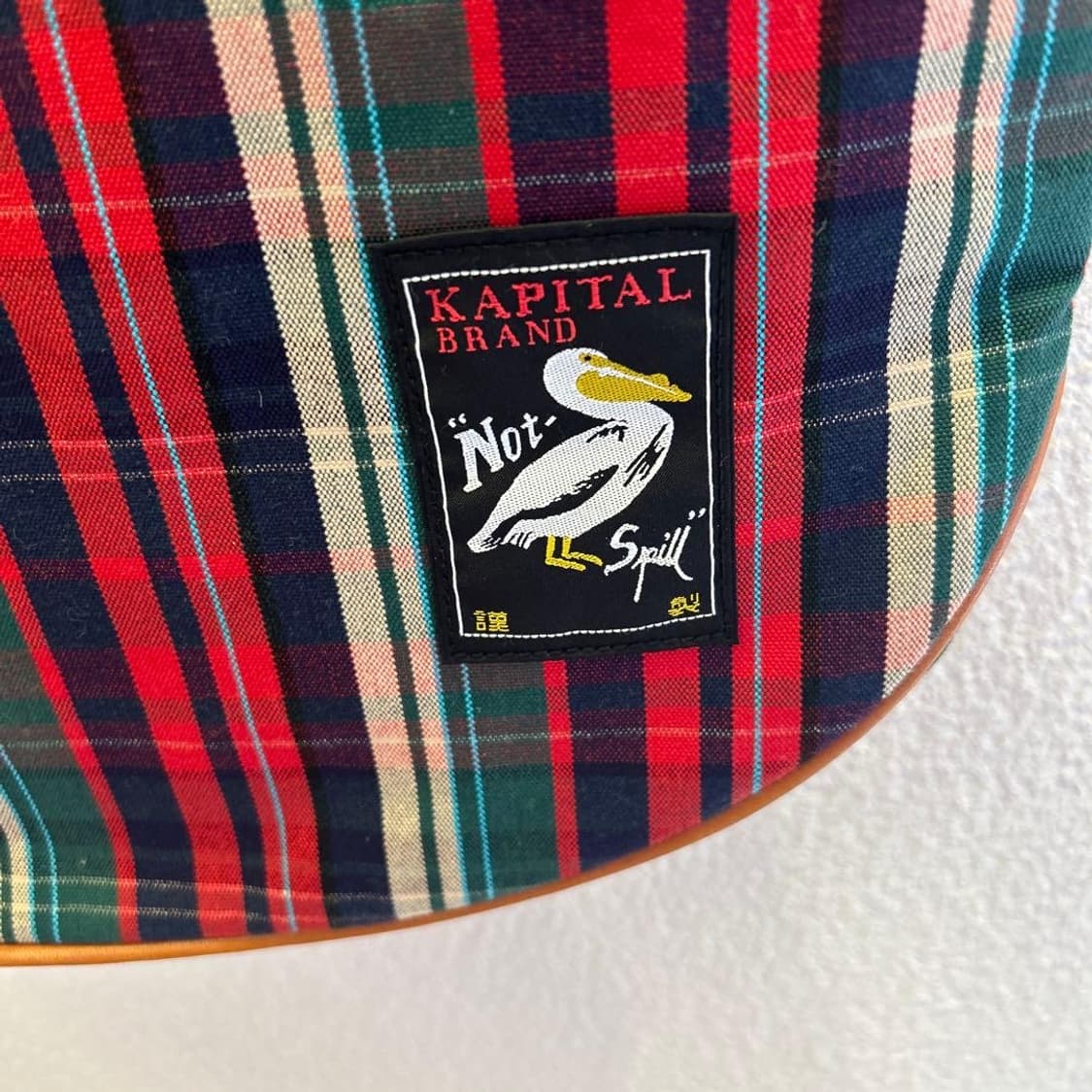 Kapital 캐피탈 펠리컨 레드 체크 숄더백 상품이미지7