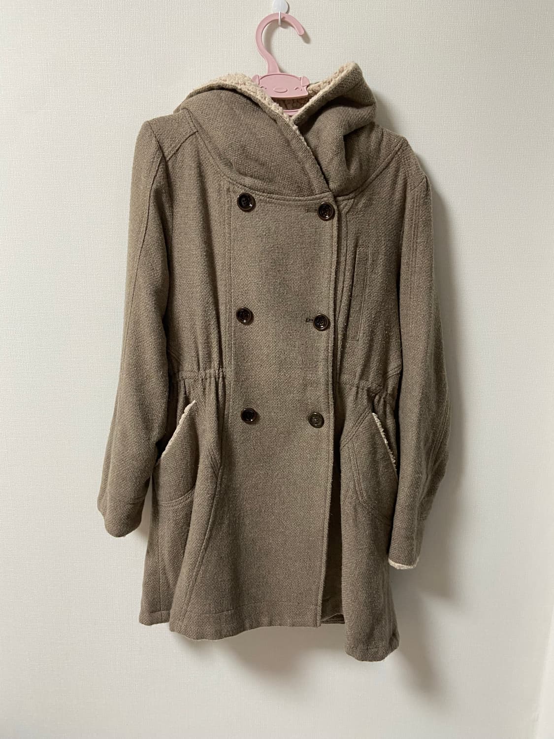 일본 빈티지 모리걸 사와코 갸루히메라떼 털 후드 코트 상품이미지2