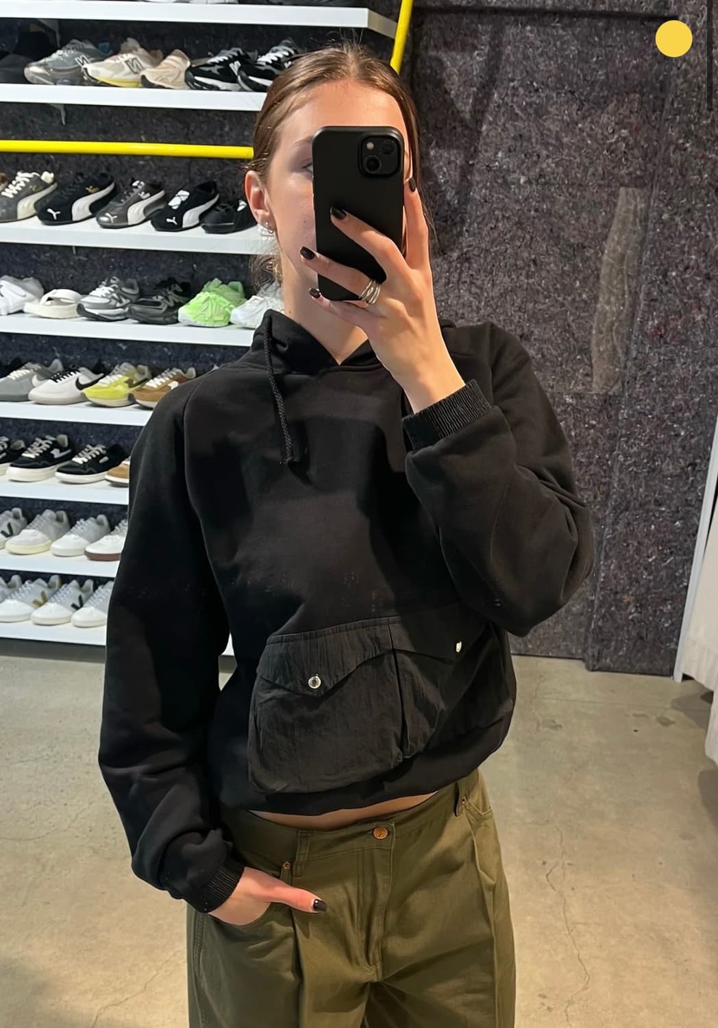 [M,L,XL]기마구아스 Kenny 포켓 후드 티셔츠/블랙 상품이미지2