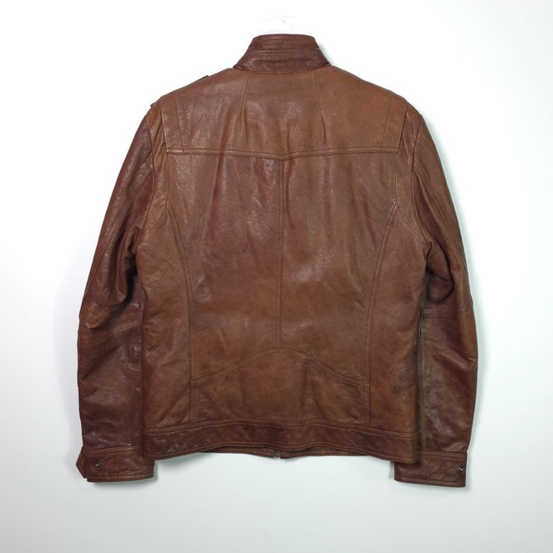 ANDZ 양가죽 퍼안감 브라운 레더 자켓 L 상품이미지5