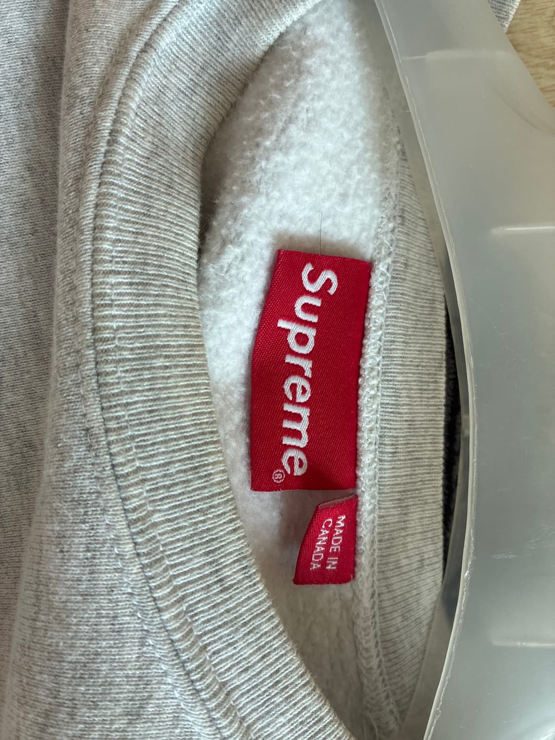 슈프림 스몰 박스 래글런 크루넥 헤더 그레이 - 24SS 입니다 상품이미지3