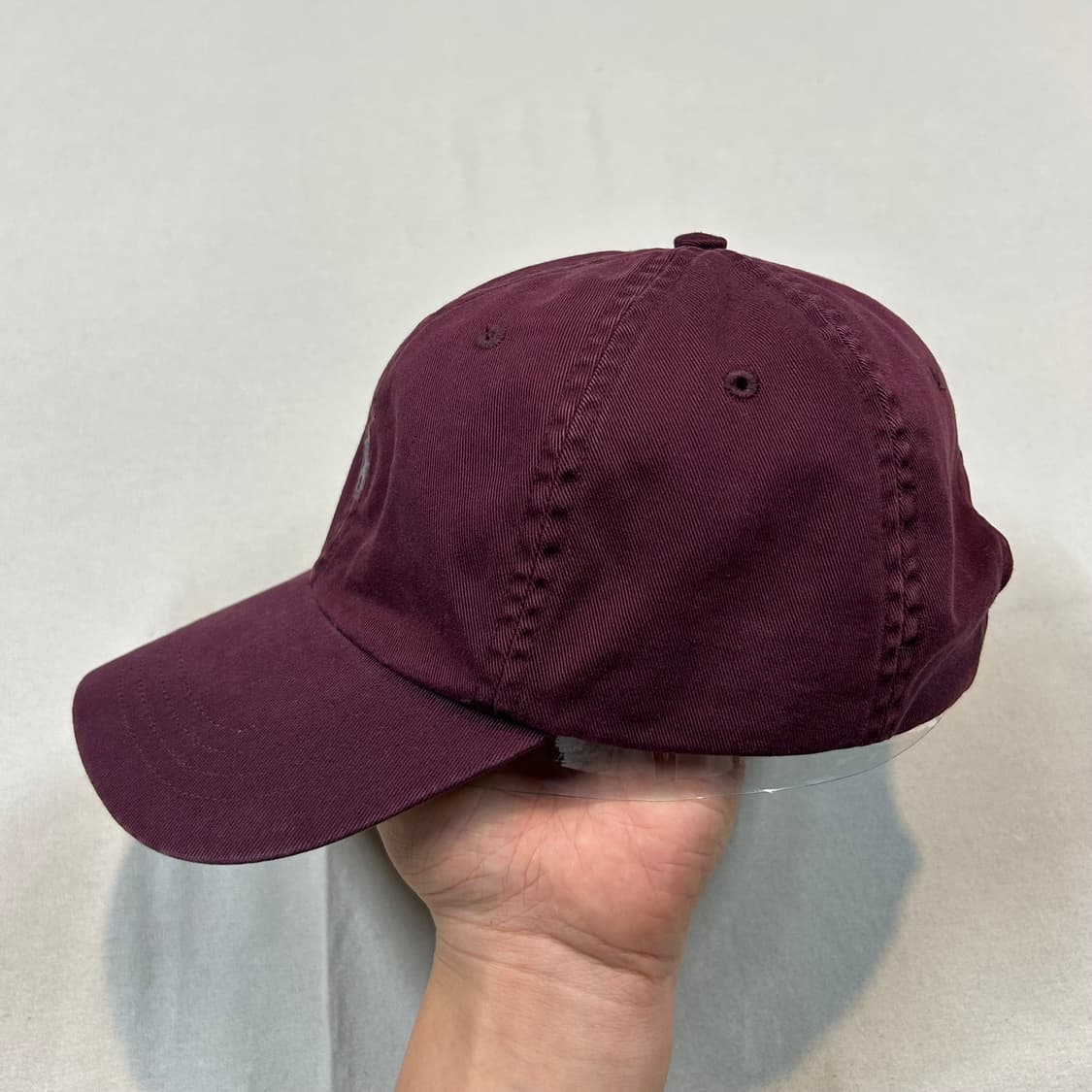 폴로 랄프로렌 버건디 볼캡 모자 가죽스트랩 정품 상품이미지3