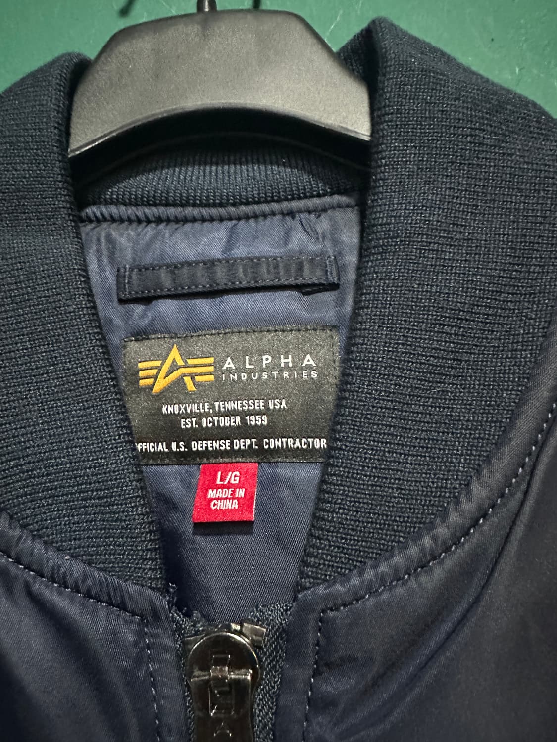 알파인더스트리 나사 신형ma-1 네이비L 상품이미지4