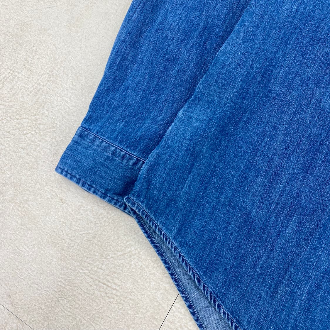 폴로 QR 신형 데님 샴브레이 셔츠 (110) 상품이미지3