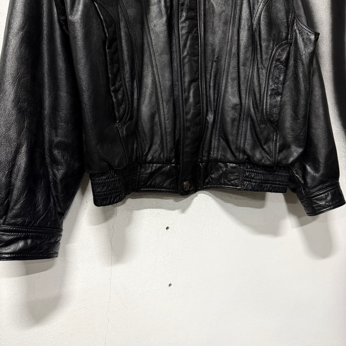 크로커다일 100% 쉽스킨 양가죽 리얼레더 A2 봄버 자켓 상품이미지6