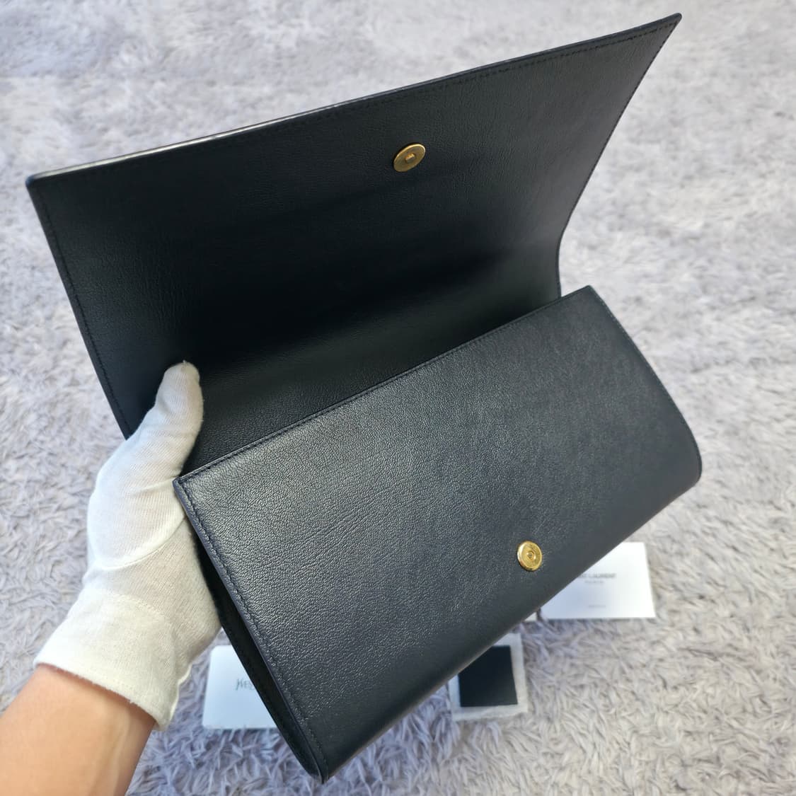 {클로젯}[풀구성]생로랑 벨드쥬르 클러치백 상품이미지5