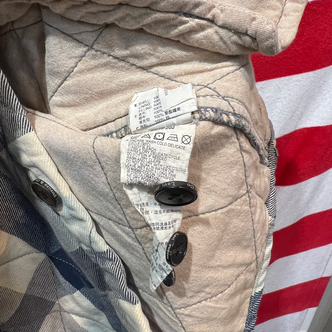 리바이스 퀼팅 체크 셔츠 상품이미지4