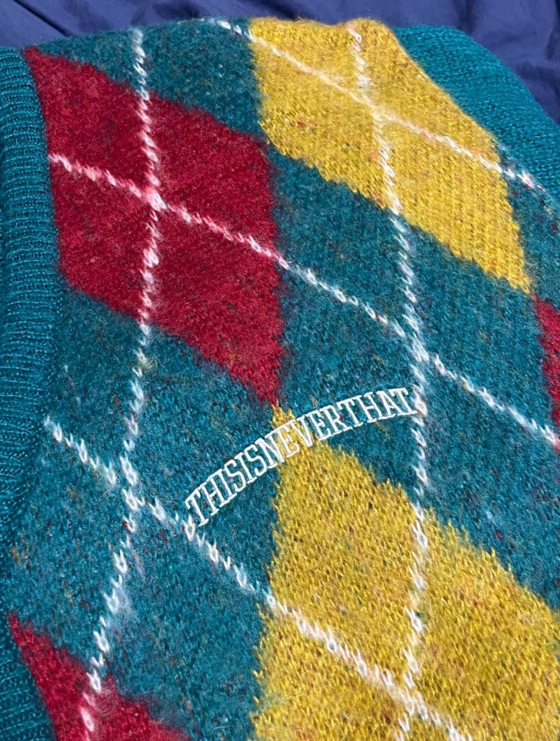 디네댓 아가일 가디건 L 상품이미지2