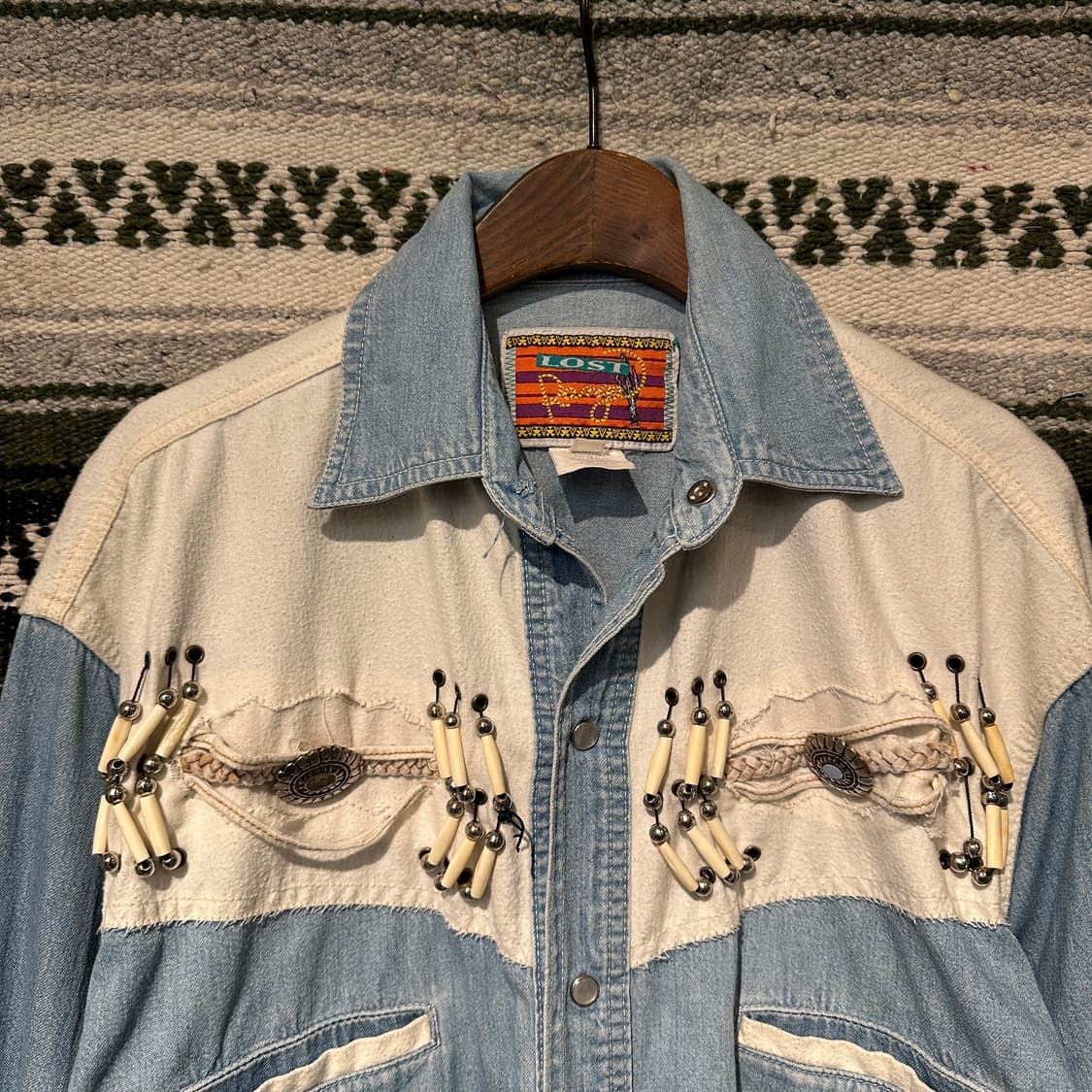 80s 로스트 레인지 웨스턴 콘초 셔츠 상품이미지5