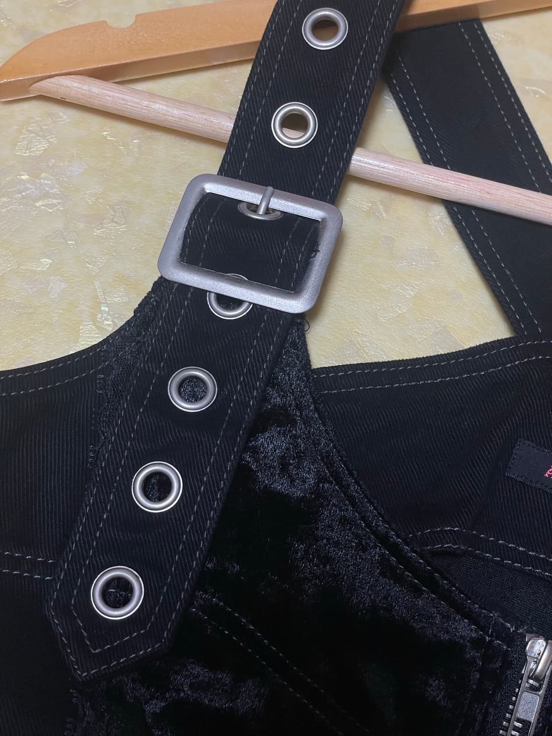 [새상품] 알곤퀸 데스노트 미사깔 벨벳 캉캉 맬빵 원피스 상품이미지3