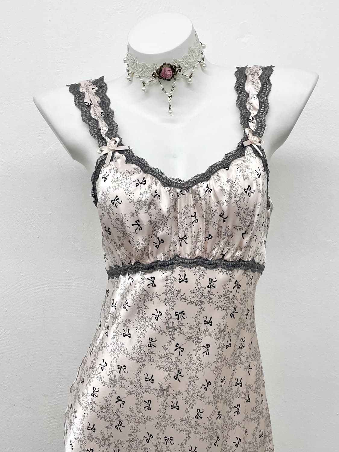 비너스 러블리 리본 레이스 슬립 상품이미지3