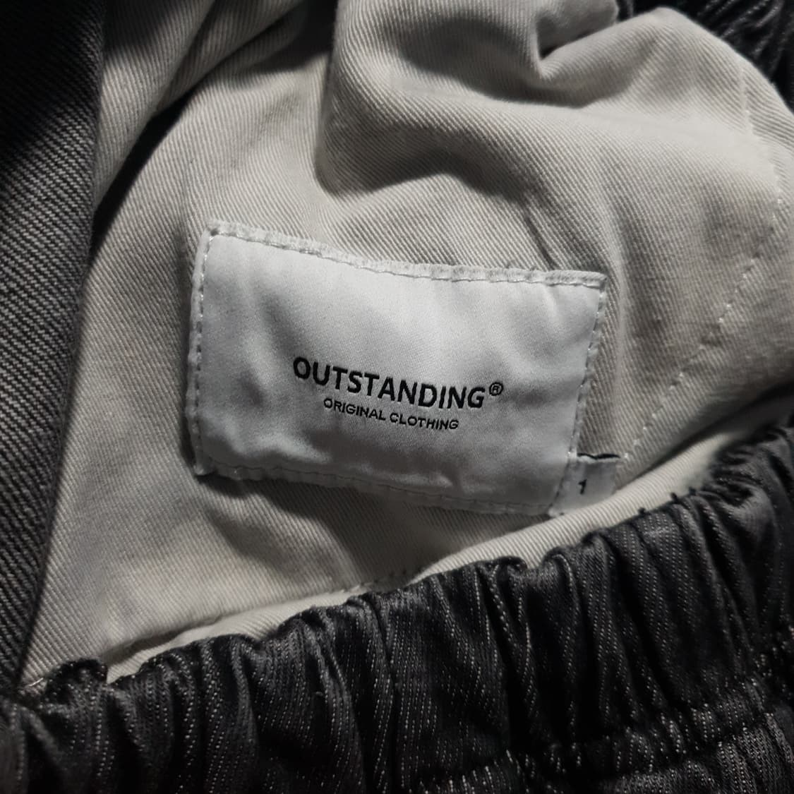 아웃스탠딩 신형 23FW M65 와이드 흑청 데님 카고 팬츠 블랙 1 상품이미지4