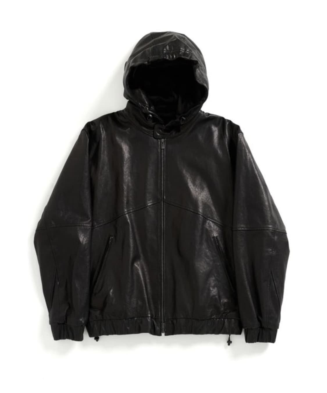 해칭룸 램스킨 레더 자켓 후드 블랙 (2) 상품이미지1