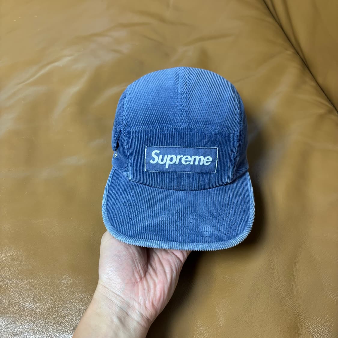 Supreme 슈프림 캠프캡 모자 (Corduroy Blue Grey) 상품이미지2