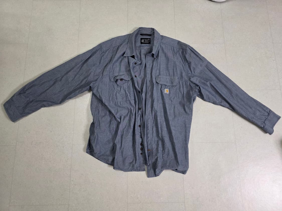 칼하트 샴브레이 셔츠(데님) 2XL 상품이미지2