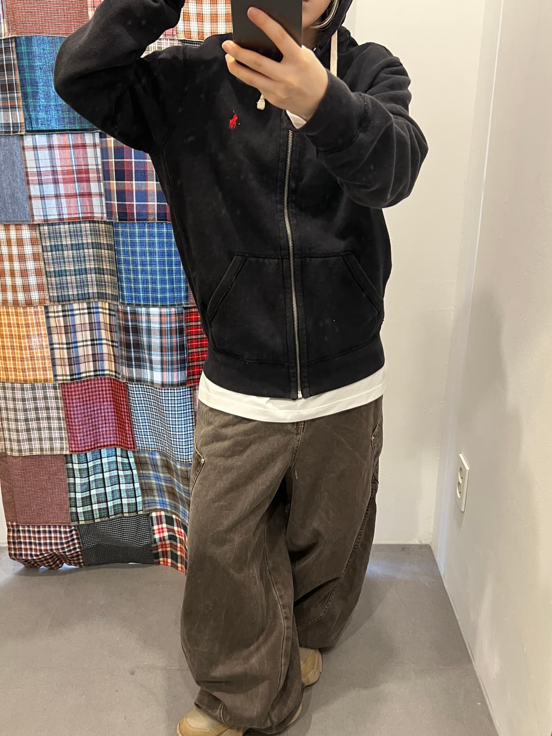폴로 블랙 후드집업 상품이미지2