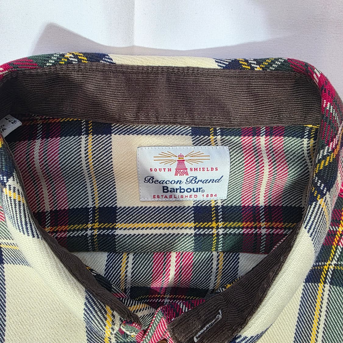 [L]Barbour 바버 엘보우 패치 체크 남방 셔츠 상품이미지2