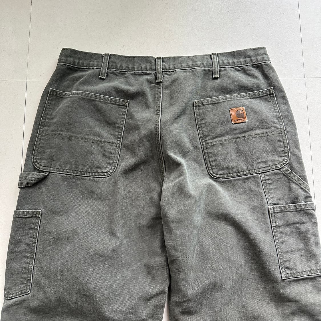 칼하트 B111 체크 안감 모스 그린 팬츠 36x30 MOS 상품이미지6