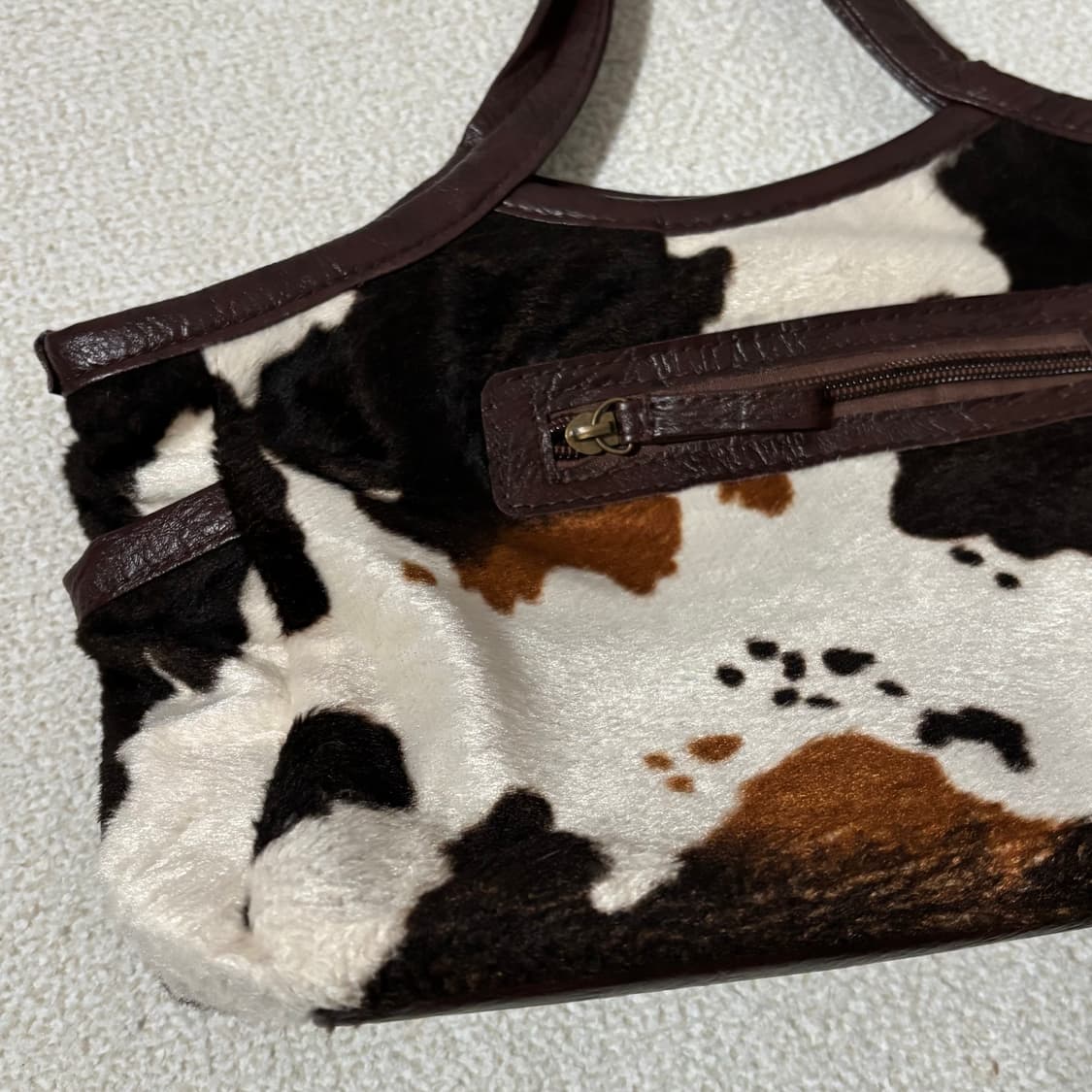빈티지 갸루 y2k 카우 패턴 숄더백 상품이미지3
