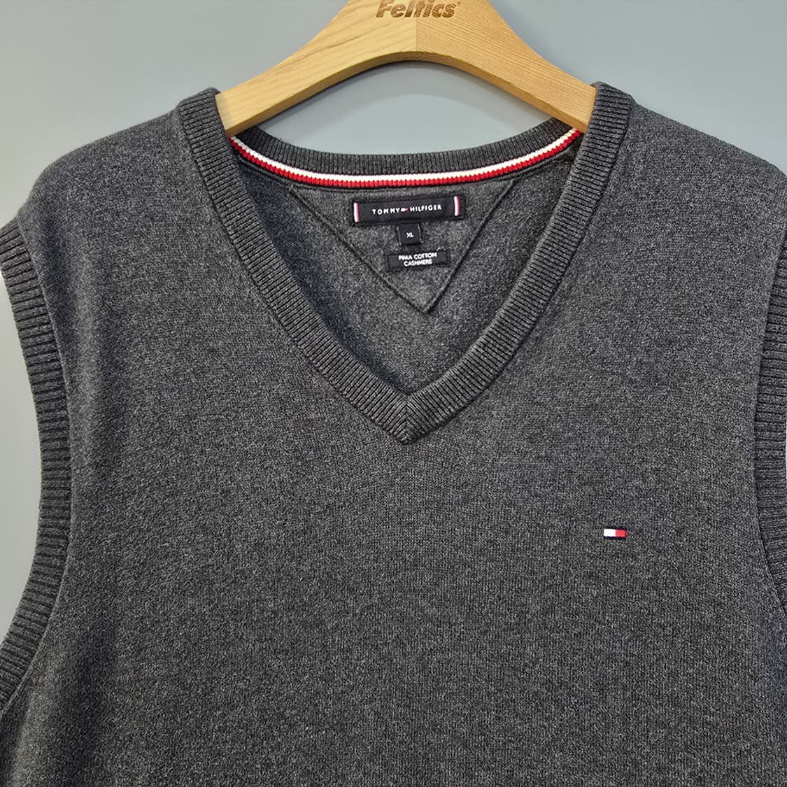 타미힐피거(Tommy Hilfiger) 피마코튼 캐시미어 니트 베스트 상품이미지2