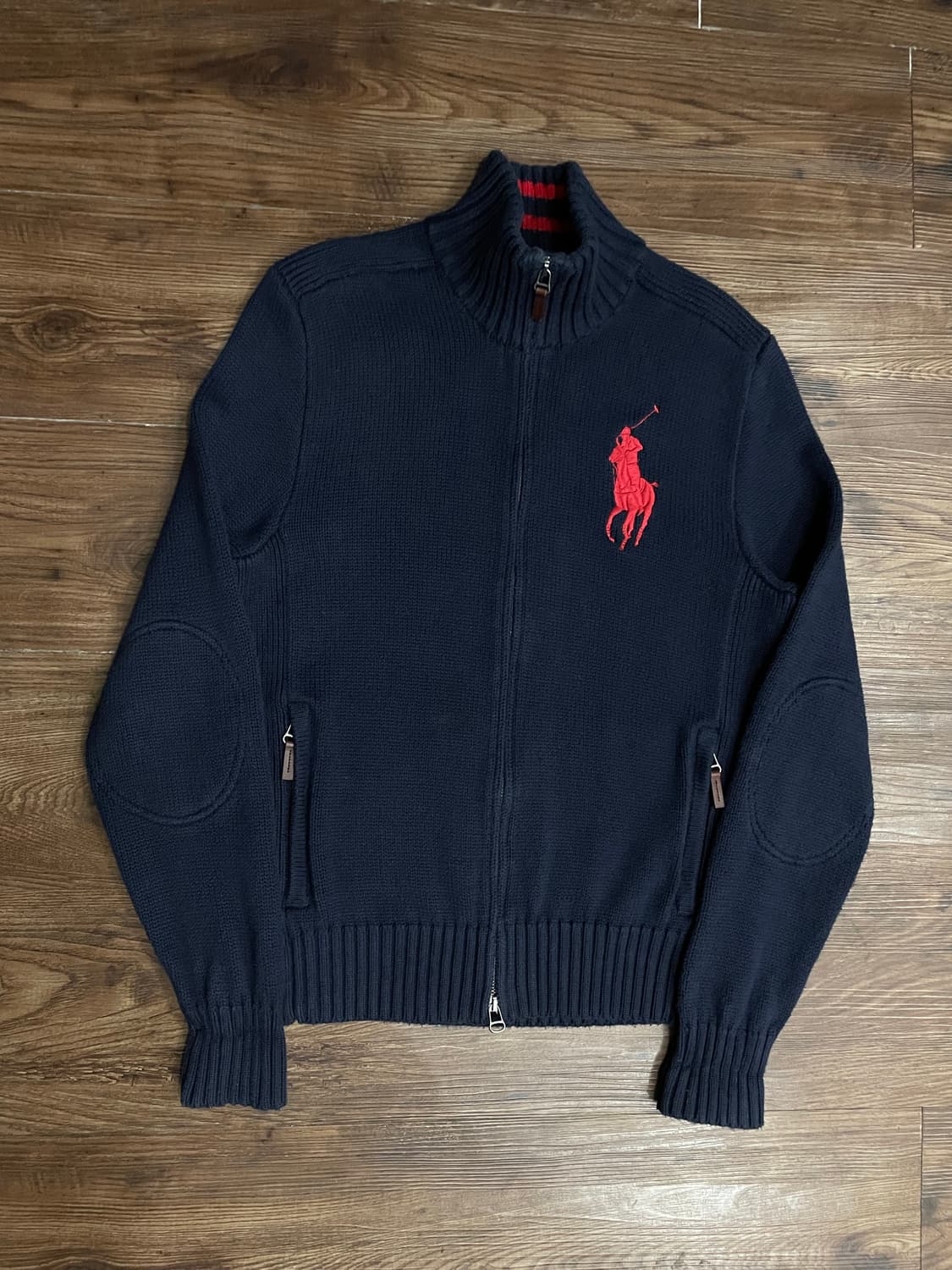 폴로 빅포니 투웨이 코튼 집업 자켓 네이비 상품이미지3