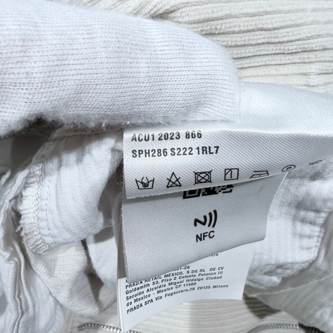 S / 프라다 로고 코듀로이 베이지 카고팬츠 상품이미지8