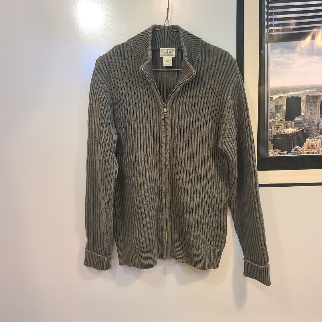 L.L.Bean 풀집업니트(카키) 상품이미지3
