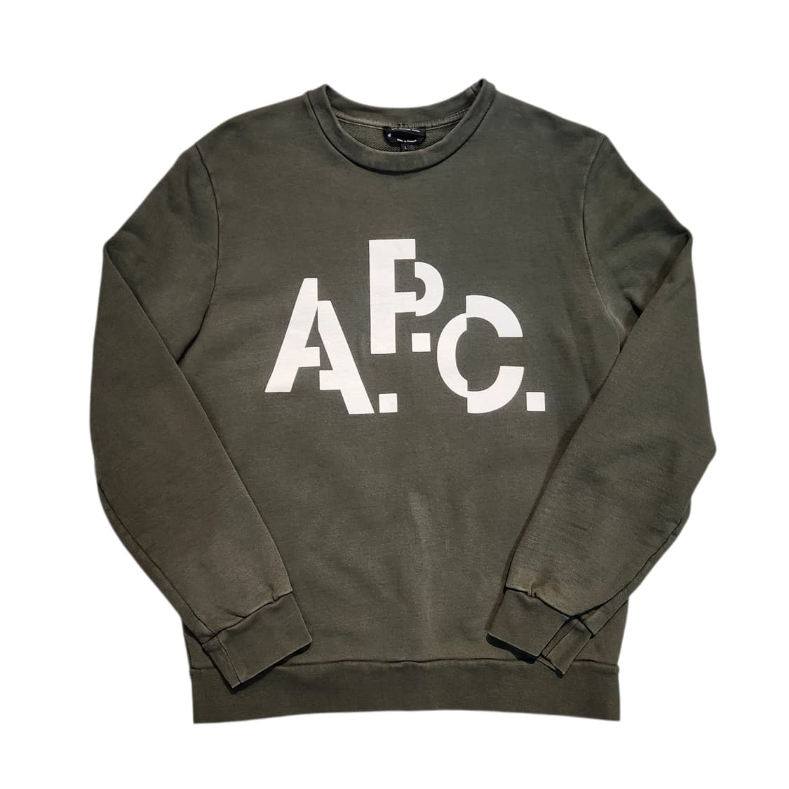A.P.C 아페쎄 로고 맨투맨 카키 (L) 상품이미지1
