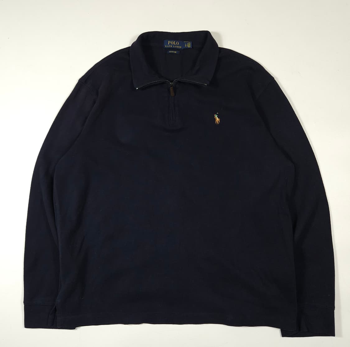 폴로 랄프로렌 신형 반집업 맨투맨 네이비 상품이미지1