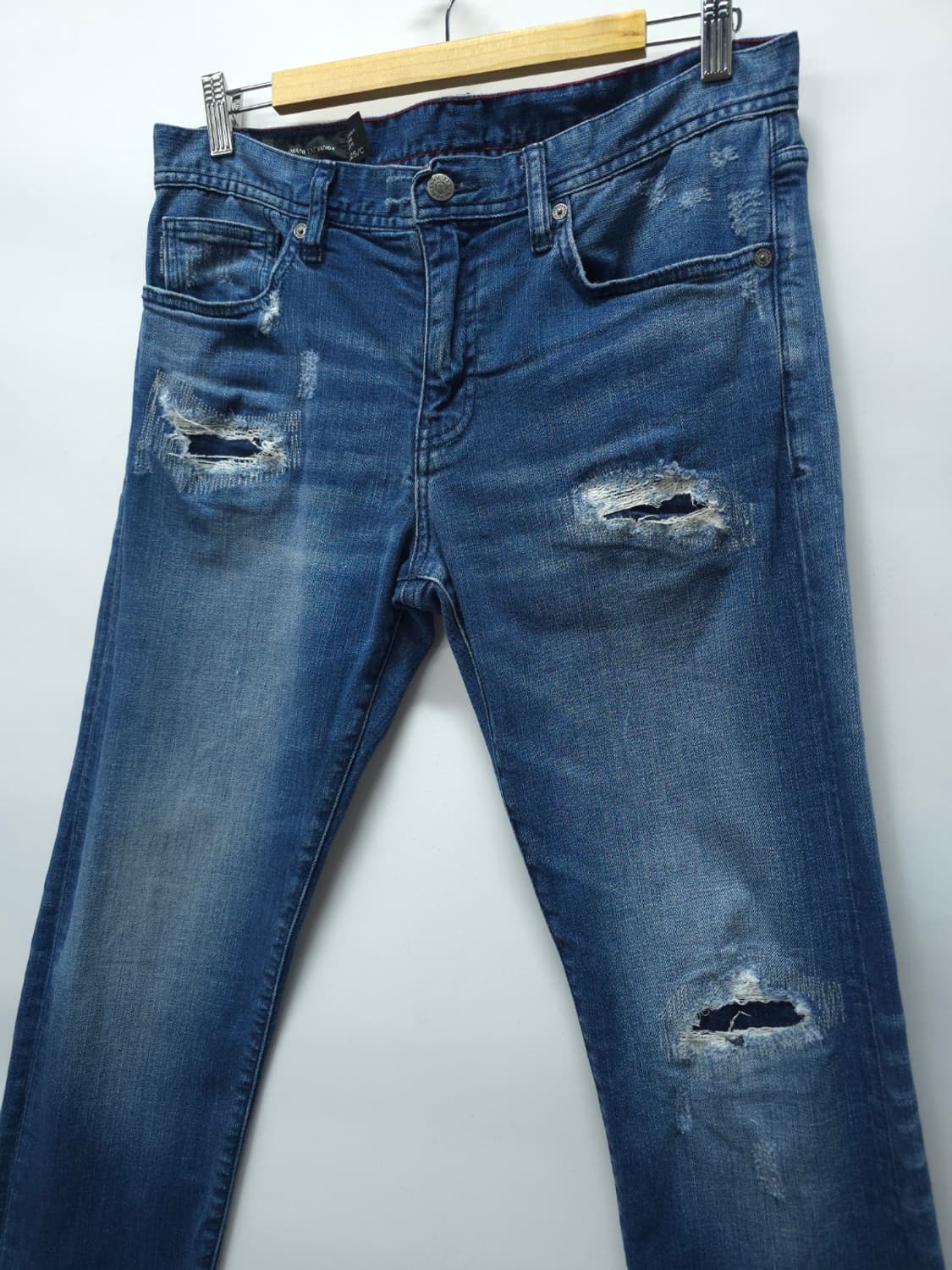알마니(A|X) 덧댐 중청 워싱 청바지 ( 31~33 ) 상품이미지6