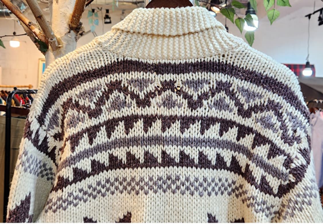 Possibility 울 블렌드 눈꽃 니트 빈티지 집업 상품이미지8