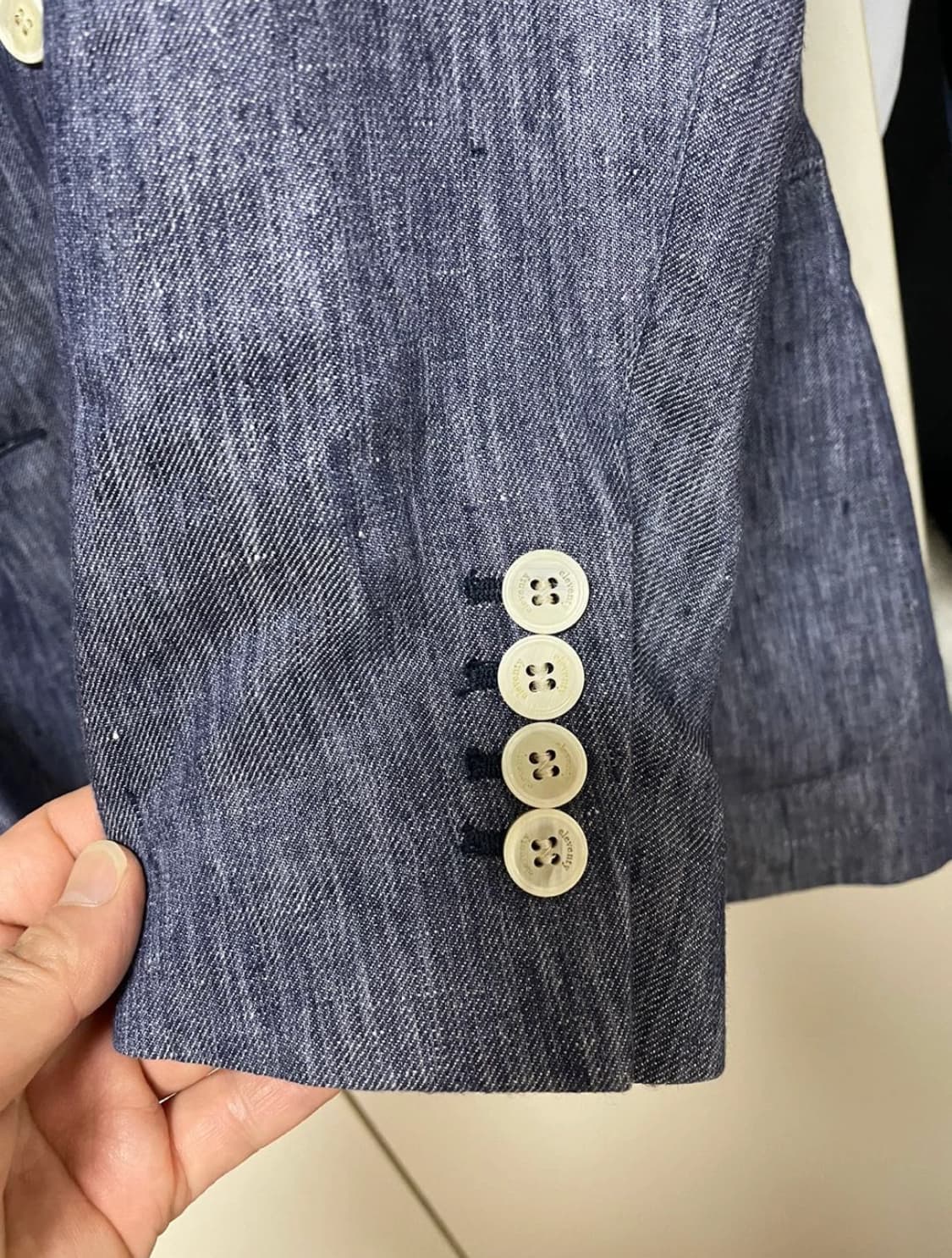 Eleventy 남성 100%마 원단 더블 자켓 46사이즈 상품이미지7
