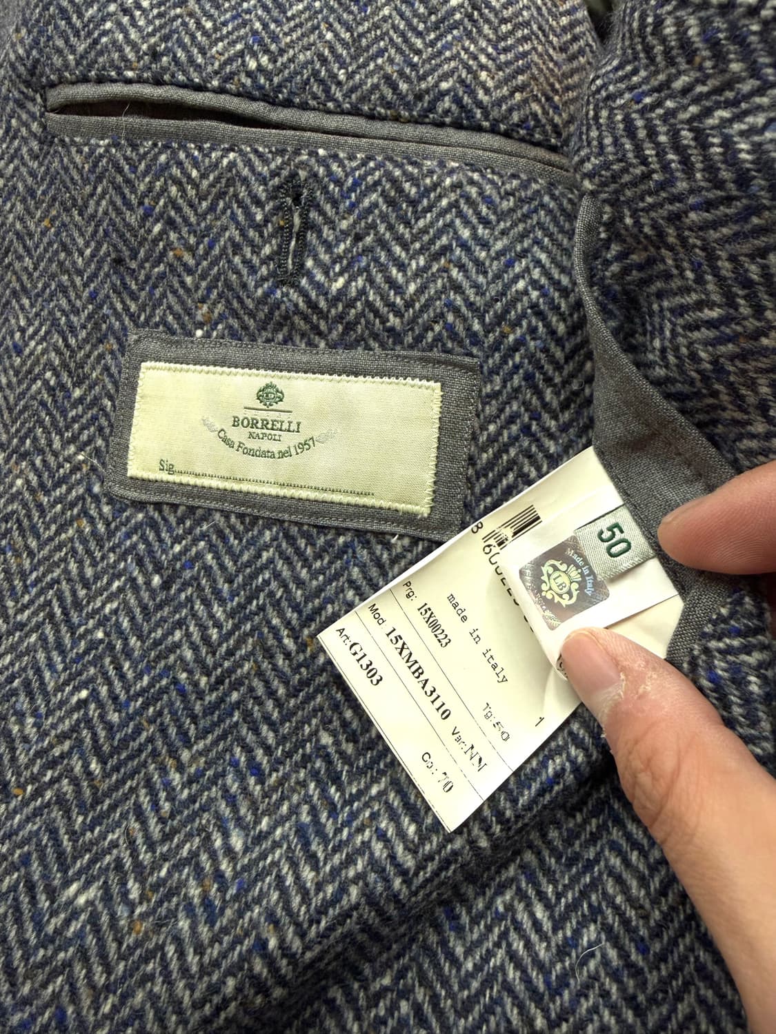 50/ 루이지 보렐리 라나 버진울 견장 코트 자켓 상품이미지9