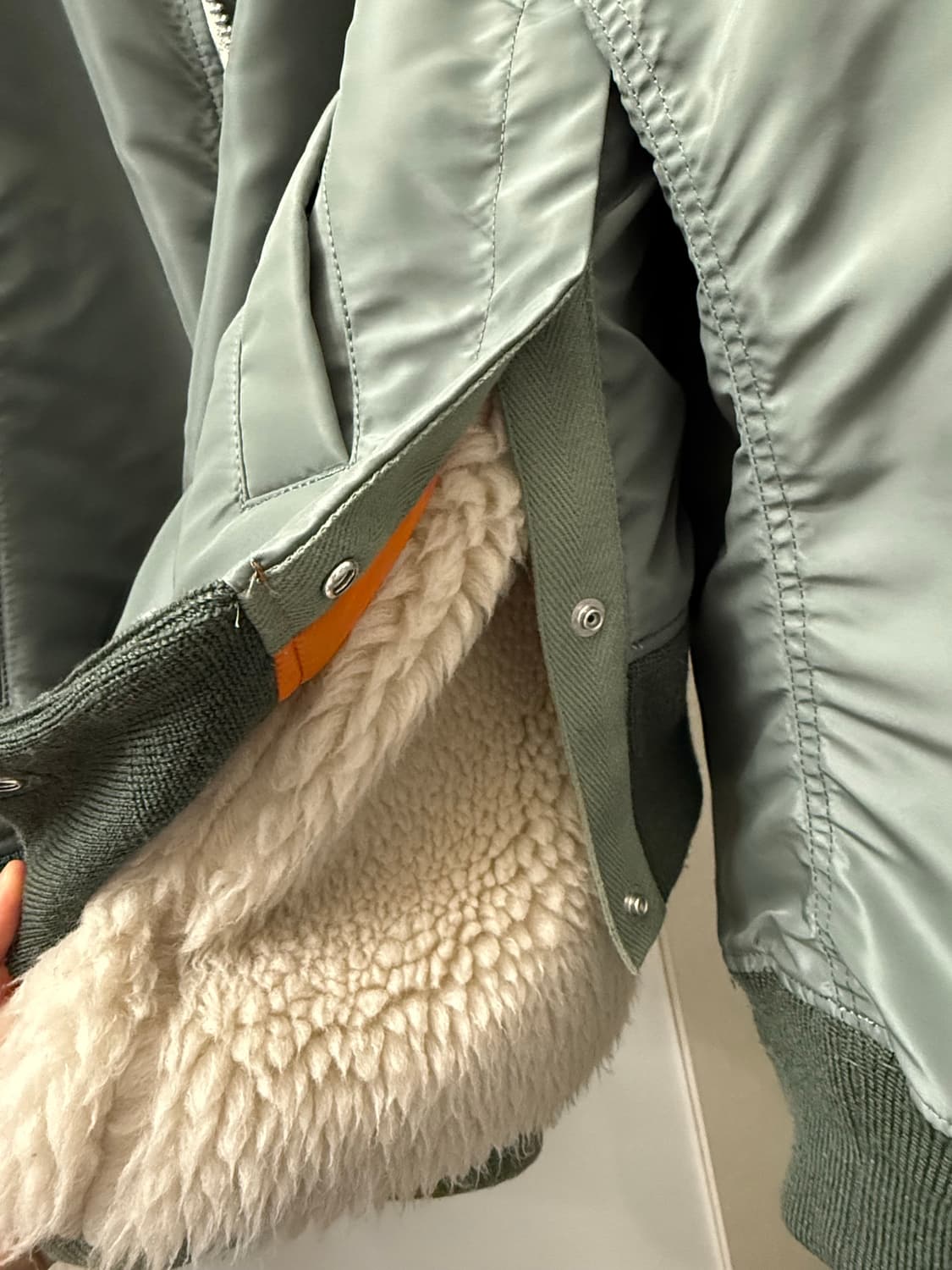 사카이 시어링 카키 봄버 자켓 (2) 상품이미지4