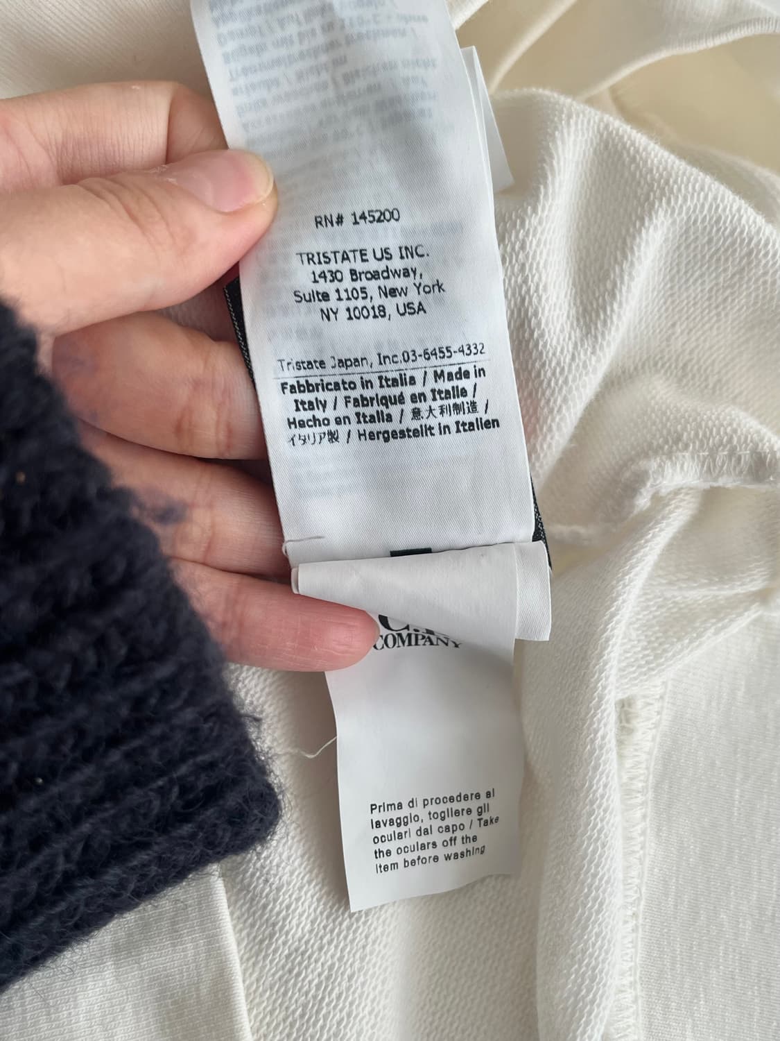 L) CP컴퍼니 크루넥 렌즈 맨투맨 아이보리 상품이미지8