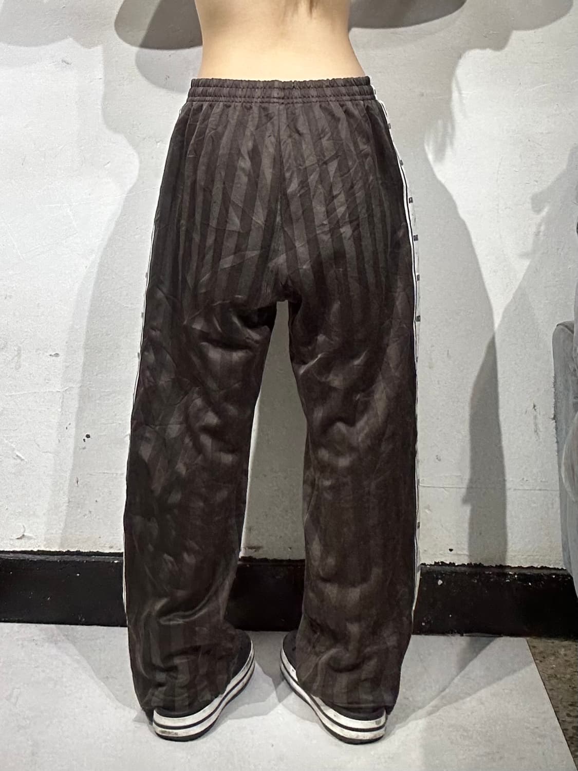 푸마 대대장 브라운 사이드 로고 와이드 팬츠 S 상품이미지3