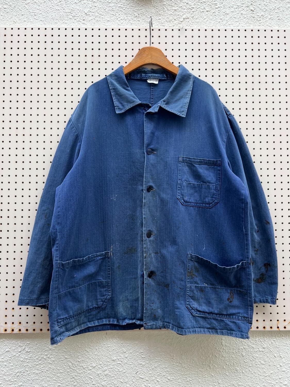 OLD VINTAGE HARD FADED HBT 헤링본트윌워크자켓 상품이미지1