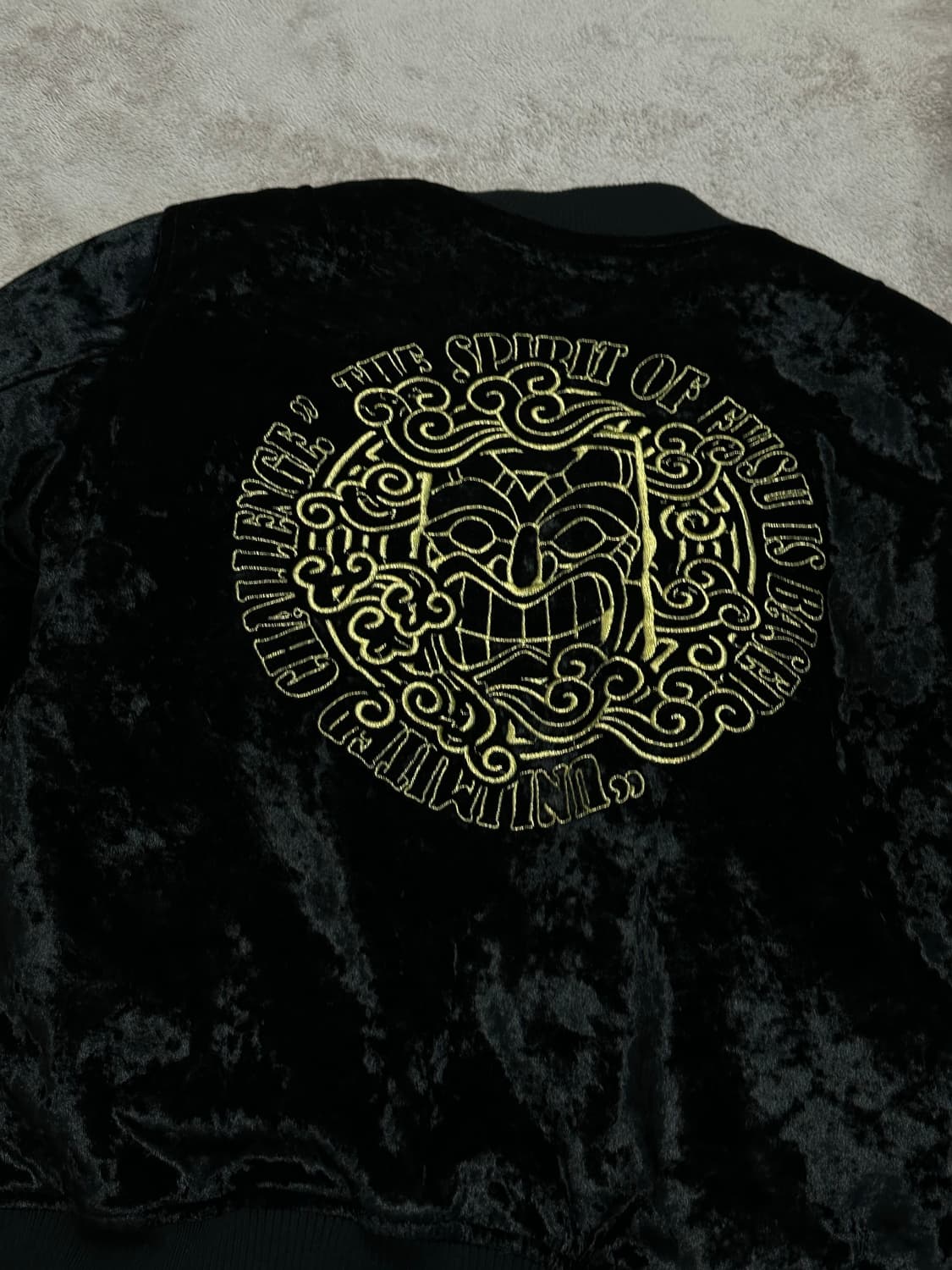 EVISU 에비수 블랙 벨벳 스카쟌 상품이미지4