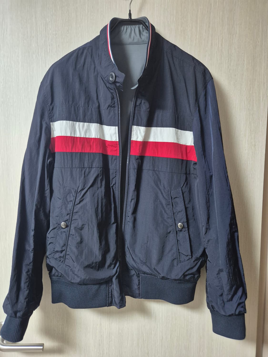 (20년) 타미 힐피거 봄버 자켓 라지 블루종 리버시블 해링턴 상품이미지1