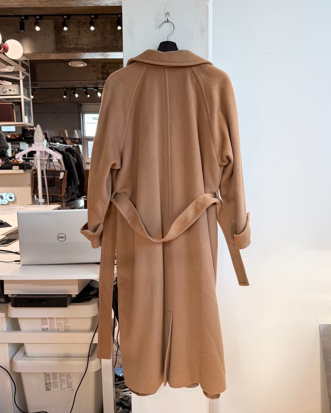 입생로랑 브라운 4b 울 롱코트  상품이미지7