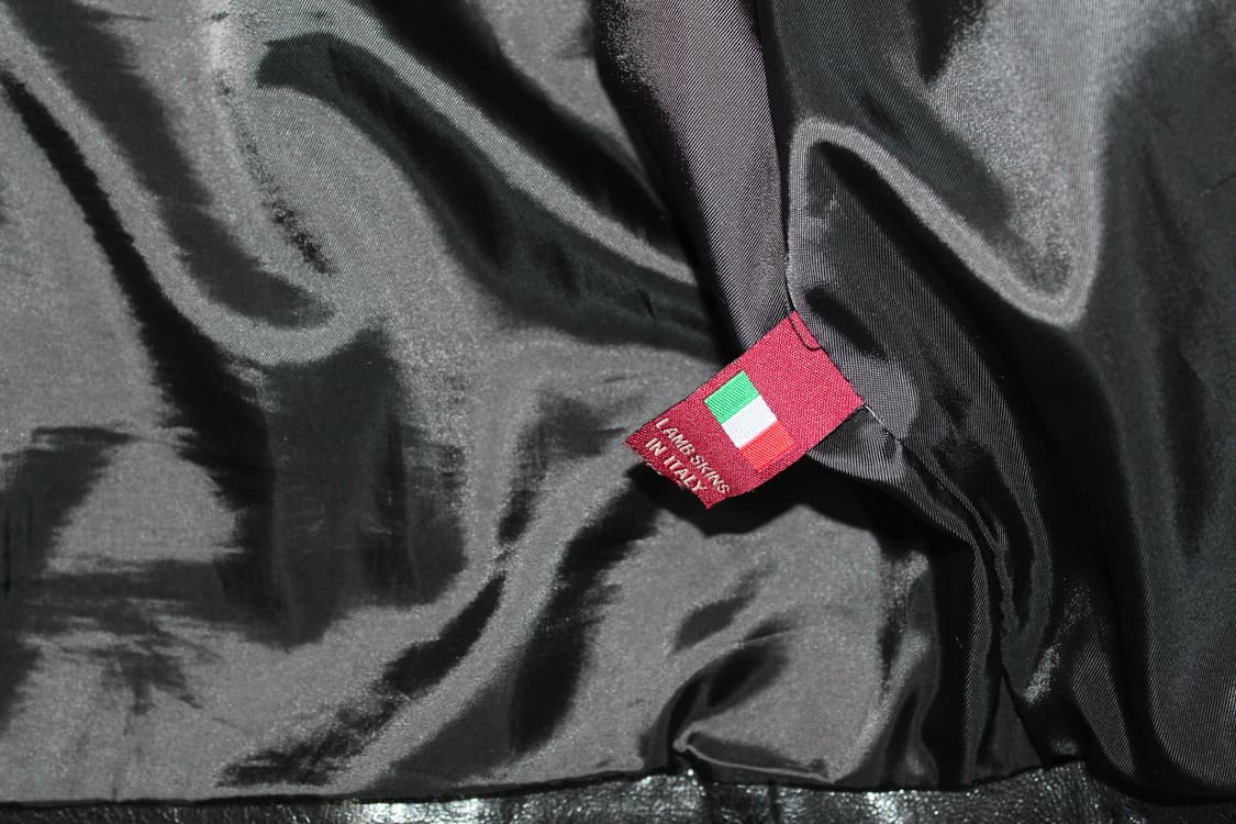 2000s JAPAN 램스킨 싱글 레더 바이커 자켓 상품이미지4