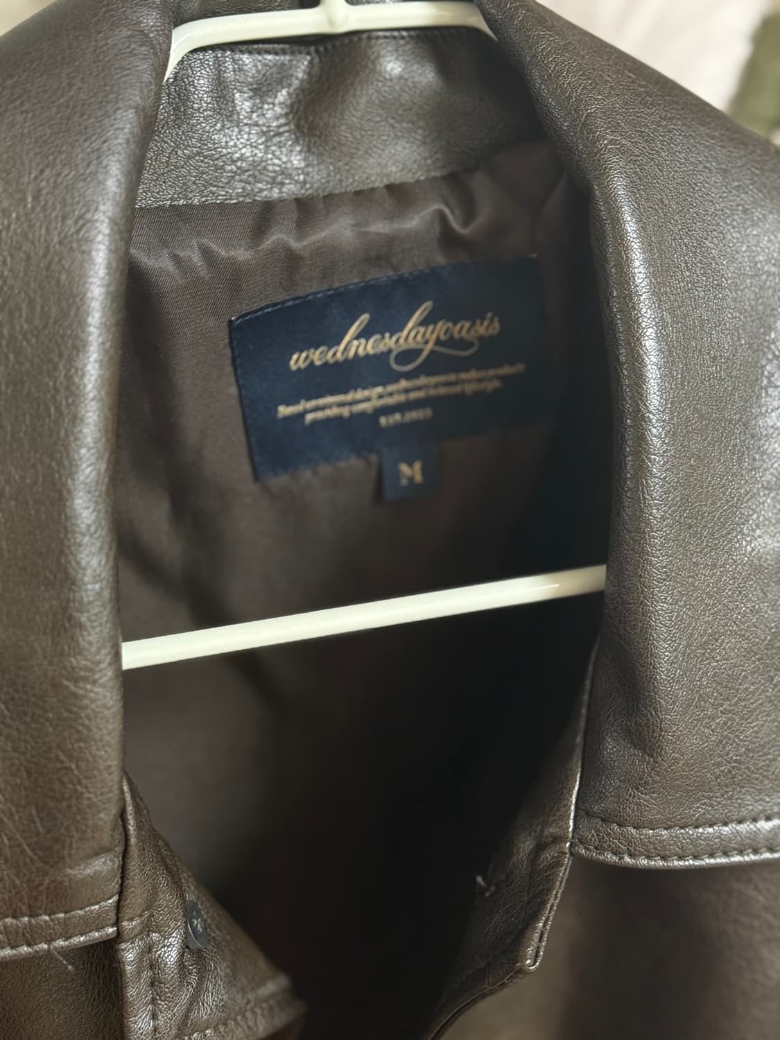 WednesdayOasis 아뜰리에에디션 W/ 투웨이비건레더자켓 브라운m 상품이미지5