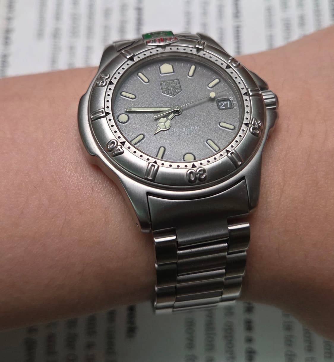 빈티지 태그호이어 4000 프로페셔널 그레이회판 컬러로고베젤 쿼츠  상품이미지10
