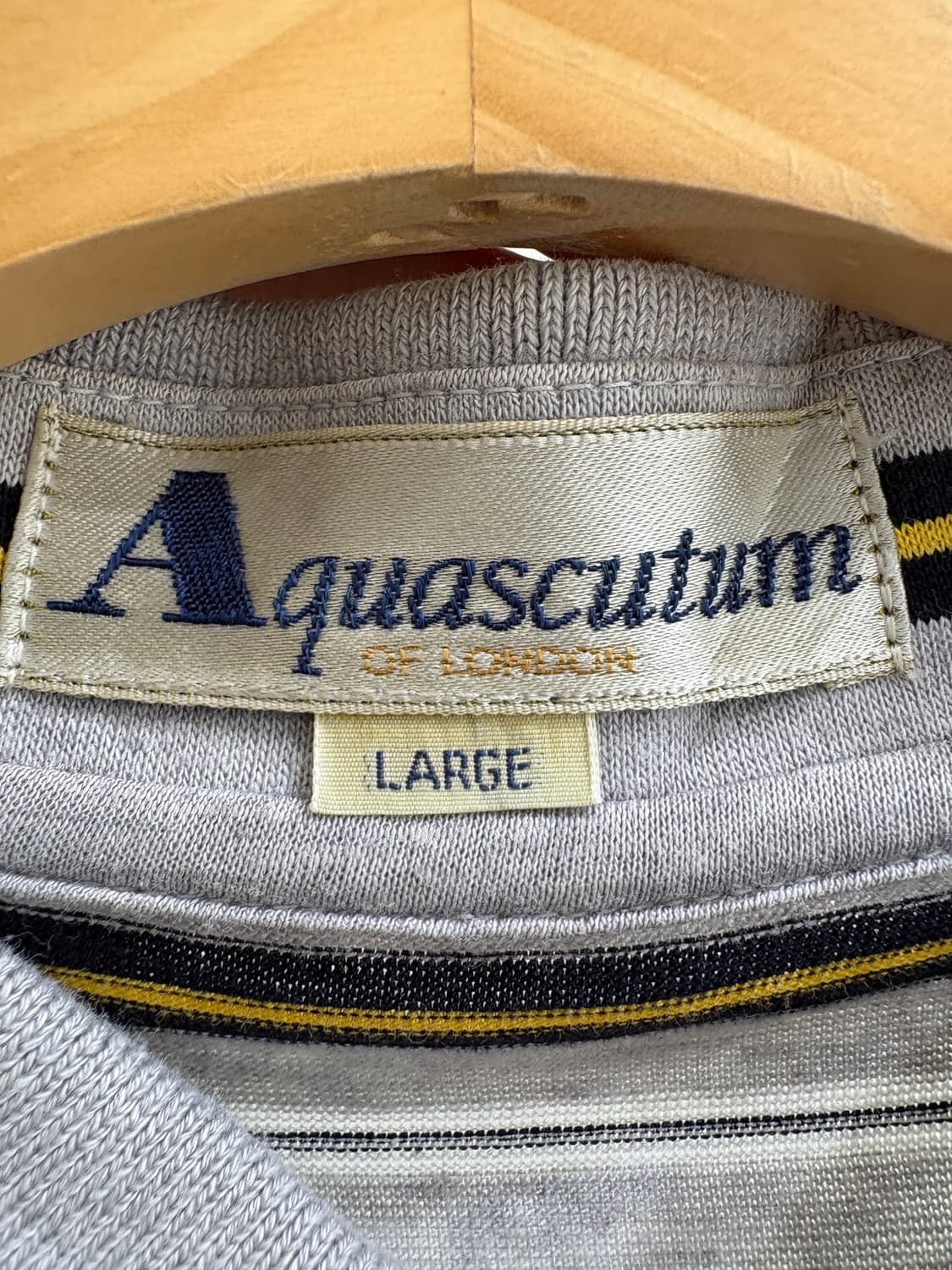 AQUASCUTUM (Made in Japan) 카라반팔티셔츠 상품이미지6