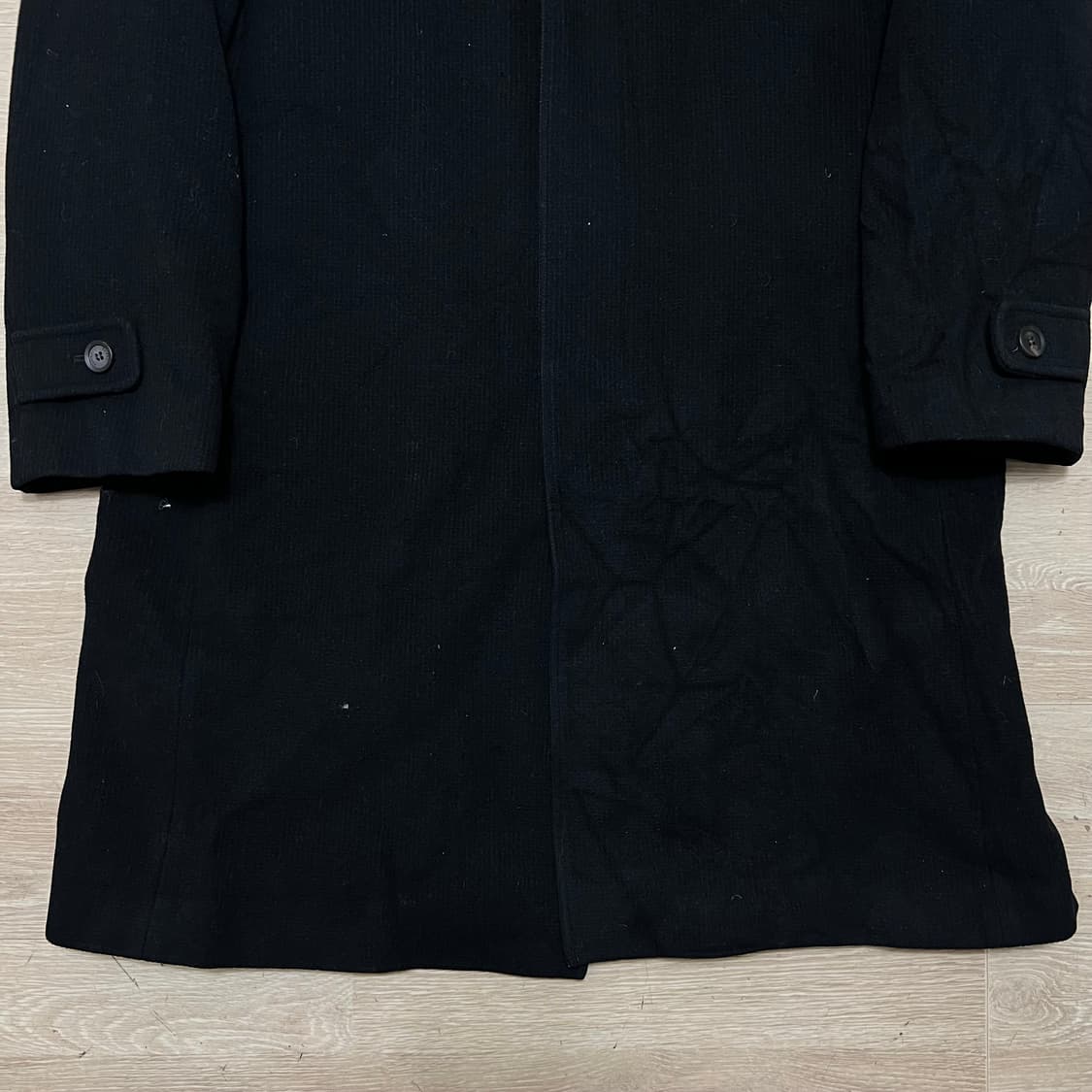 바쏘 옴므 클래식 모직 싱글 발마칸 맥코트 [블랙] L/100 상품이미지3