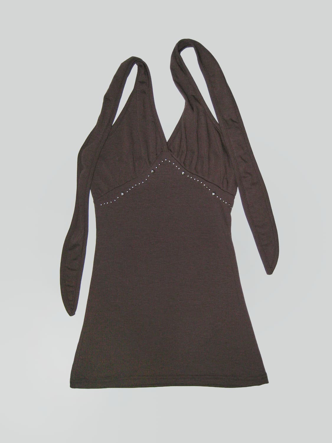 스터드 홀터넥 나시 브라운 상품이미지1