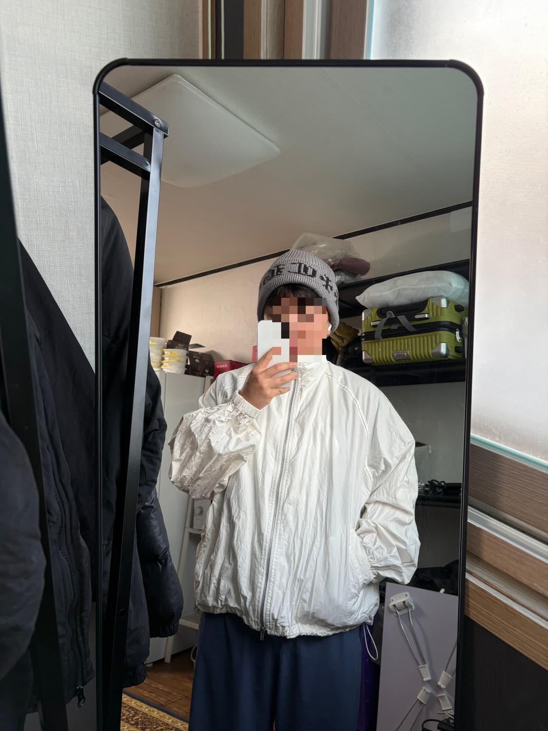 마뗑킴 로고 코팅점퍼 L 상품이미지3