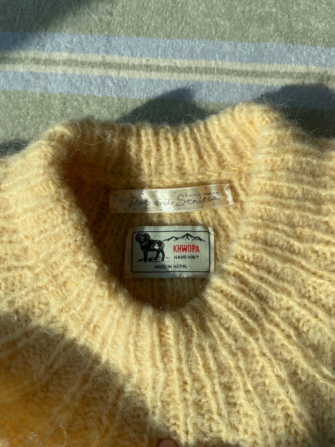 네팔산 핸드메이드 니트 원피스 울혼방 상품이미지9