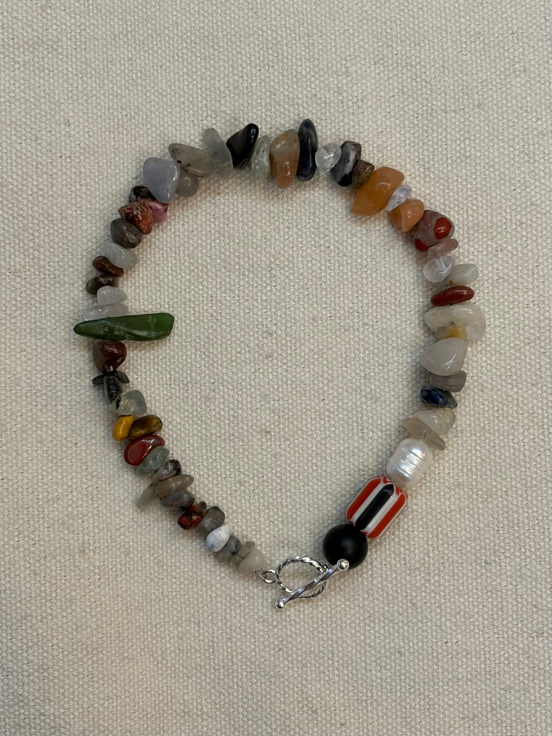 🌿 믹스 젬스톤 칩 브레이슬릿 상품이미지2